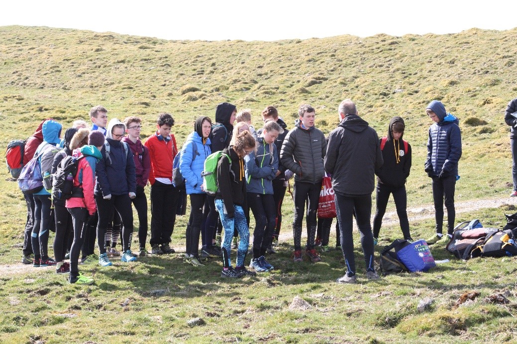 The Yorkshire and Humberside Squad gather for a briefing of the days training