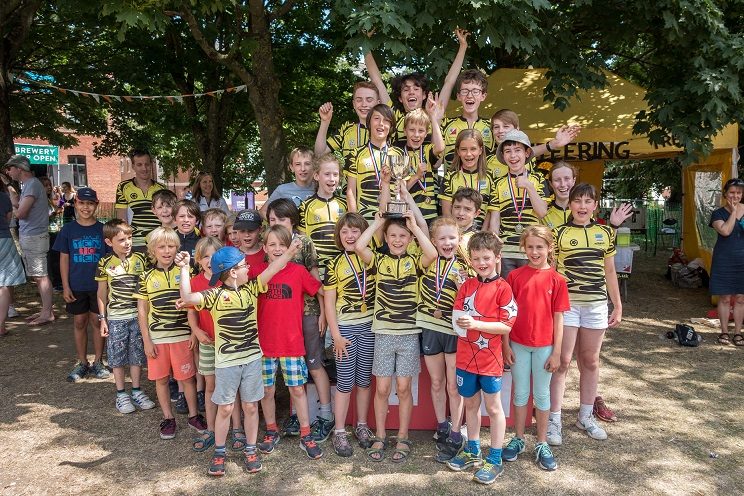 The SYO Juniors hold up the YBT Trophy at the Schools League Prizegiving at CLiffhanger back in July